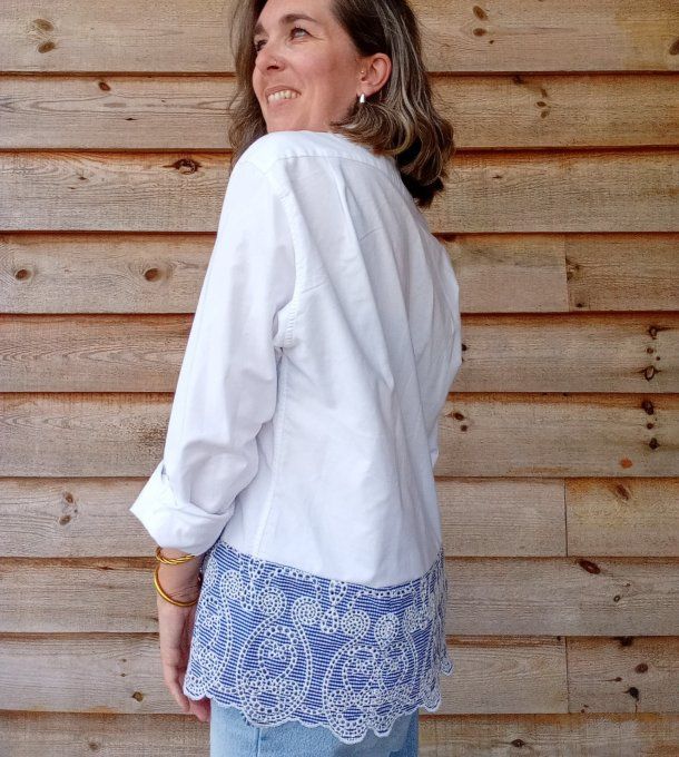 Chemisier à broderie anglaise