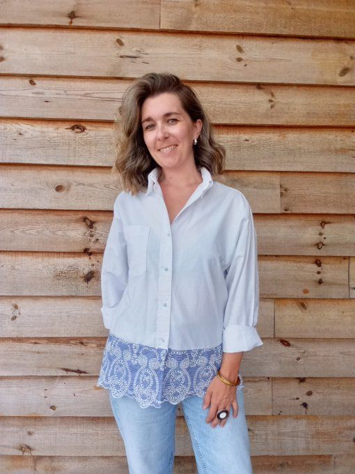 Chemisier à broderie anglaise