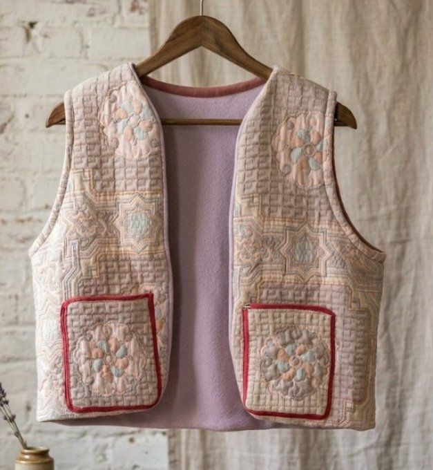 Gilet sans manches rose